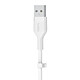 Comprar Cable Belkin Boost Charge Flex de silicona de USB-A a Lightning (blanco) - 3 m