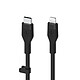 Cable Belkin Boost Charge Flex de silicona de USB-C a Lightning (negro) - 2 m Cable de silicona de USB-C a Lightning de 2m - Negro