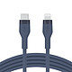 Avis Belkin Boost Charge Flex Câble silicone USB-C vers Lightning (bleu) - 1 m