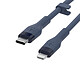 Cable Belkin Boost Charge Flex de silicona de USB-C a Lightning (azul) - 1m a bajo precio