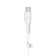 Comprar Cable Belkin Boost Charge Flex de silicona de USB-C a Lightning (blanco) - 2 m
