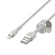 Belkin Boost Charge Pro Flex Câble silicone tressé USB-A vers Lightning (blanc) - 1 m pas cher
