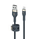 Cable Belkin Boost Charge Pro Flex de silicona trenzada de USB-A a Lightning (azul) - 1m Cable USB-A a Lightning trenzado de silicona 1m - Azul