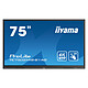 iiyama 75" LED - ProLite TE7502MIS-B1AG Écran tactile multipoint 4K UHD - 16:9 - VA-AG - 15000:1 - 8.5 ms - 24/7 - HDMI - Wi-Fi/Bluetooth - HP 2 x 10 W - Noir
