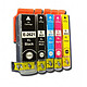 UPrint E-26XL BK/C/M/Y/PHBK Paquete de 5 cartuchos de tinta (negro, cian, magenta, amarillo y negro foto) compatibles con la Brother T26XL