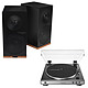 Audio-Technica AT-LP60XUSB Grey + Tangent Spectrum X5 BT Phono Black 2-speed belt-driven turntable (33-45 rpm) with built-in pre-amp and USB port + Bluetooth bookshelf speakers (pair)