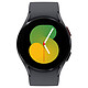 Samsung Galaxy Watch5 BT (40 mm / Graphite) Montre connectée 40 mm - aluminium - étanche IP68 - GPS/Compass - RAM 1.5 Go - écran tactile Super AMOLED 1.19" - 16 Go - NFC/Wi-Fi/Bluetooth 5.2 - 284 mAh - Android Wear 3.5 - bracelet sport en silicone