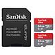 SanDisk Ultra microSD UHS-I U1 64 Go 140 Mo/s (x2) + Adaptateur SD Lot de 2 cartes MicroSDXC UHS-I U1 64 Go Classe 10 A1 140 Mo/s avec adaptateur SD