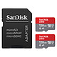 SanDisk Ultra microSD UHS-I U1 128 Go 140 Mo/s (x2) + Adaptateur SD Lot de 2 cartes MicroSDXC UHS-I U1 128 Go Classe 10 A1 140 Mo/s avec adaptateur SD