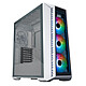 Cooler Master MasterBox MB520 TG ARGB (White) Medium tower case with side window and tempered glass front and ARGB fans