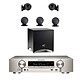Marantz NR1510 Argent/Or + Cabasse Alcyone 2 Pack 5.1 Noir Ampli-tuner Home Cinema Slim 3D Ready 5.2 - 85W/canal - Dolby TrueHD / DTS-HD Master Audio - 6x HDMI 4K UHD, HDCP 2.3 - HDR10/HLG/Dolby Vision - Multiroom - Wi-Fi/Bluetooth/DLNA/AirPlay 2 - Amazon Alexa/Google Assistant + Pack d'enceintes 5.1