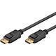 Goobay Câble DisplayPort 4K (1 m) Câble DisplayPort mâle vers DisplayPort mâle compatible 3D et 4K@60Hz (1 mètre)