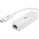 Goobay Adaptateur USB-C RJ45 Blanc Adaptateur réseau Ethernet 10/100/1000 Mbps (USB 3.0 Type C)