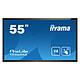 iiyama 54.6" LED - ProLite T5562AS-B1 Écran tactile multipoint 4K UHD - 16:9 - VA-AG - 500 cd/m² - 5000:1 - 8 ms - 24/7 - HDMI/USB - Ethernet - Android OS - Pivot - HP 2 x 10 W