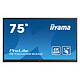 iiyama 75" LED - ProLite TE7504MIS-B3AG 4K UHD multi-touch screen - 16:9 - IPS-AG - 400 cd/m² - 1200:1 - 8 ms - 24/7 - HDMI/VGA/USB-C - Wi-Fi/Bluetooth - HP 2 x 16 W - Black