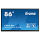 iiyama 86" LED - ProLite TE8604MIS-B3AG Écran tactile multipoint 4K UHD - 16:9 - IPS-AG - 400 cd/m² - 1200:1 - 8 ms - 24/7 - HDMI/VGA/USB-C - Wi-Fi/Bluetooth - HP 2 x 16 W - Noir