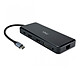 MCL 12-in-1 HDMI/VGA Multi-Port USB-C Docking Station USB Type-C computer dock with 2x HDMI 4K 30Hz + 1x VGA + 1x USB-C 3.0 + 3x USB-A 3.0 + 1x USB-C Power Delivery (100 W) + 1x Gigabit Ethernet + 2x microSD/SD card readers + 1x 3.5 mm audio port