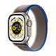 Apple Watch Ultra GPS + Cellular Titanium Blue Gray Trail Loop 49 mm - S/M Montre connectée 4G - Titane - Étanche - GPS - Cardiofréquencemètre - Écran OLED Retina Always On - Wi-Fi 4 / Bluetooth 5.3 - watchOS 9