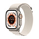 Apple Watch Ultra GPS + Cellular Titanium Starlight Alpine Loop 49 mm - S Montre connectée 4G - Titane - Étanche - GPS - Cardiofréquencemètre - Écran OLED Retina Always On - Wi-Fi 4 / Bluetooth 5.3 - watchOS 9