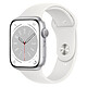Apple Watch Series 8 GPS Alluminio Banda sportiva bianca 45 mm Orologio connesso - Alluminio - Impermeabile - GPS - Cardiofrequenzimetro - Display OLED Retina Always On - Wi-Fi 4 / Bluetooth 5.0 - watchOS 9 - Cinturino sportivo 45 mm