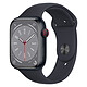 Apple Watch Series 8 GPS + Cellular Aluminum Minuit Sport Band 45 mm Montre connectée 4G LTE - Aluminium - Étanche - GPS - Cardiofréquencemètre - Écran OLED Retina Always On - Wi-Fi 4 / Bluetooth 5.0 - watchOS 9 - Bracelet sport 45 mm
