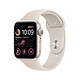 Apple Watch SE GPS (2022) Starlight Aluminium Bracelet Sport Starlight 44 mm Montre connectée - Aluminium - Étanche - GPS - Cardiofréquencemètre - Écran Retina - Wi-Fi 2.4 GHz / Bluetooth - watchOS 9 - Bracelet 44 mm