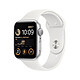 Apple Watch SE (2022) Silver Aluminium Sport Band White 44 mm Smart watch - Aluminium - Waterproof - GPS - Heart rate monitor - Retina display - Wi-Fi 2.4 GHz / Bluetooth - watchOS 9 - 44 mm strap