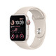 Apple Watch SE GPS + Cellular (2022) Starlight Aluminium Bracelet Sport Starlight 44 mm Montre connectée 4G - Aluminium - Étanche - GPS - Cardiofréquencemètre - Écran Retina - Wi-Fi 2.4 GHz / Bluetooth - watchOS 9 - Bracelet 44 mm