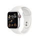 Apple Watch SE GPS + Cellular (2022) Silver Aluminium Sport Wristband White 40 mm 4G Smartwatch - Aluminium - Waterproof - GPS - Heart rate monitor - Retina display - Wi-Fi 2.4 GHz / Bluetooth - watchOS 9 - 40 mm band