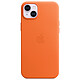 Funda de piel con MagSafe naranja para iPhone 14 Plus de Apple Funda de piel con MagSafe para el iPhone 14 Plus de Apple