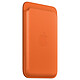 Apple Leather Wallet with MagSafe Orange pour Apple iPhone Porte-cartes en cuir avec MagSafe pour iPhone