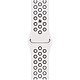 Apple Bracelet Sport Nike Blanc polaire/Noir 41 mm - Regular Bracelet sport Nike pour Apple Watch 38/40/41 mm