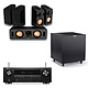 Denon AVC-S660H + Klipsch RCS Dolby Atmos 5.0.4 + R-8SW 5.2 Home Cinema Amplifier - 75W/channel - HDMI 8K - Upscale 8K - HDR - Wi-Fi/Bluetooth - AirPlay 2 - Multiroom + 5.1.4 Dolby Atmos Speakers Pack