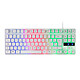 Mars Gaming MK02 White Gaming keyboard - compact size - combined mechanical and membrane switches - RGB backlight - AZERTY, French