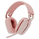 Logitech Zone Vibe 100 Rosa Auriculares inalámbricos - Bluetooth 5.2 - circumaurales cerrados - micrófonos duales con cancelación de ruido - certificado por Microsoft Teams