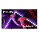 Philips 77OLED807 Televisor OLED-EX 4K de 77" (195 cm) - 120 Hz - Dolby Vision/HDR10+ Adaptable - IMAX Mejorado - HDMI 2.1 - Compatible con FreeSync/G-Sync - Wi-Fi/Bluetooth - Android TV - Asistente de Google - Ambilight 4 lados - Sonido 2.1 70W Dolby Atmos