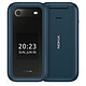 Nokia 2660 Flip Bleu Téléphone 4G Dual SIM - Unisoc T107 - RAM 48 Mo - Ecran 2.8" et écran secondaire 1.77" - 128 Mo - Bluetooth 4.2 - 1450 mAh