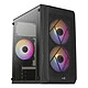 Aerocool CS-107-A-BK-V2 Mini Tower case with mesh front, acrylic side panel and 3 ARGB fans