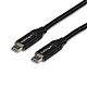 StarTech.com Câble USB-C vers USB-C avec Power Delivery 5A de 2 m - USB 2.0 - Noir Cordon USB-C 2.0 mâle / USB-C 2.0 mâle - Power Delivery 5A - 2 mètres - Noir