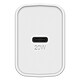 Avis OtterBox Chargeur Fast Charge mural USB-C 20W (Blanc)