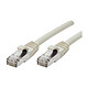 Dexlan RJ45 cable category 6A S/FTP Class EA 0.15 m (Grey) Category 6A ethernet cable with double shielding