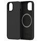 QDOS Case Touch Pure avec Snap Minuit pour iPhone 14 Coque de protection en silicone avec aimant Snap pour Apple iPhone 14