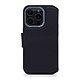 DECODED Etui folio détachable en cuir pour iPhone 14 Pro Bleu marine Etui folio détachable en cuir pour iPhone 14 Pro (MagSafe)