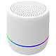 Akashi Enceinte Eco Bluetooth 5W (Blanc)  Enceinte Bluetooth 5W avec rétroéclairage multicolore