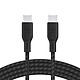 Belkin USB-C Cable 100W 3m (Black) 3m USB-C to USB-C Braided Sleeve Charging and Sync Cable - Black