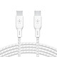 Cable USB-C Belkin 100W 3m (blanco) Cable de carga y sincronización de 3 m de USB-C a USB-C con funda trenzada - Blanco