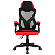 The G-Lab K-Seat Rhodium Atom (rojo) Asiento de tela para jugadores - respaldo ajustable a 120° - reposabrazos fijos - peso máximo 120 kg