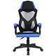 The G-Lab K-Seat Rhodium Atom (blu) Seduta in tessuto per giocatori - schienale regolabile a 120° - braccioli fissi - peso massimo 120 kg