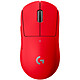 Logitech G Wireless Gaming Pro X Superlight (rosso) Mouse wireless per giocatori - per destrorsi - Sensore ottico da 25000 dpi - 5 pulsanti programmabili - Compatibile con Powerplay - Tecnologia Lightspeed