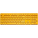 Ducky Channel One 3 Yellow Ducky (Cherry MX Speed Silver) High-end keyboard - silver mechanical switches (Cherry MX Speed Silver switches) - RGB backlight - hot-swap switches - PBT keys - AZERTY, French